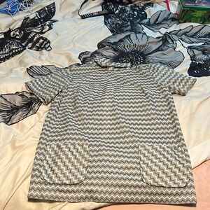 Real vintage shirt from 60’s zigzag black/white